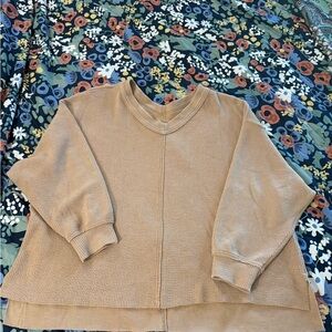 Aerie Tan Knit Sweater Oversized XL